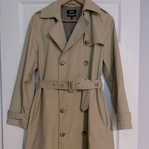 A.P.C. Greta trench coat - classic tan color in perfect condition. Size 34